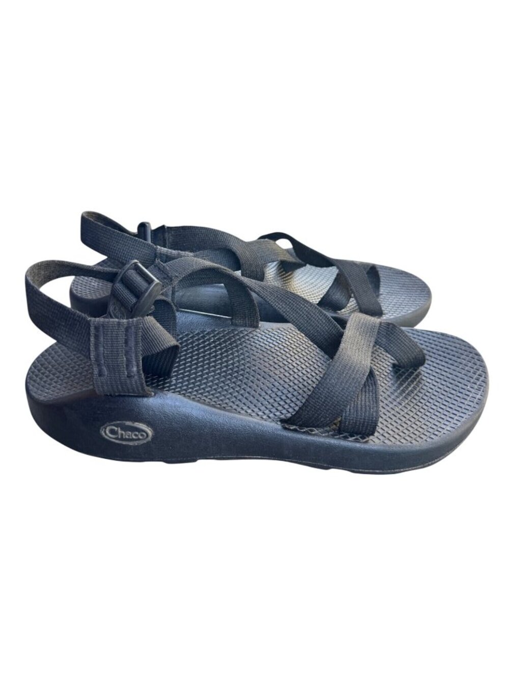 Chaco Z/2  Mens  Size 10 Toe Loop Adjustable Black Strap Sport Sandals